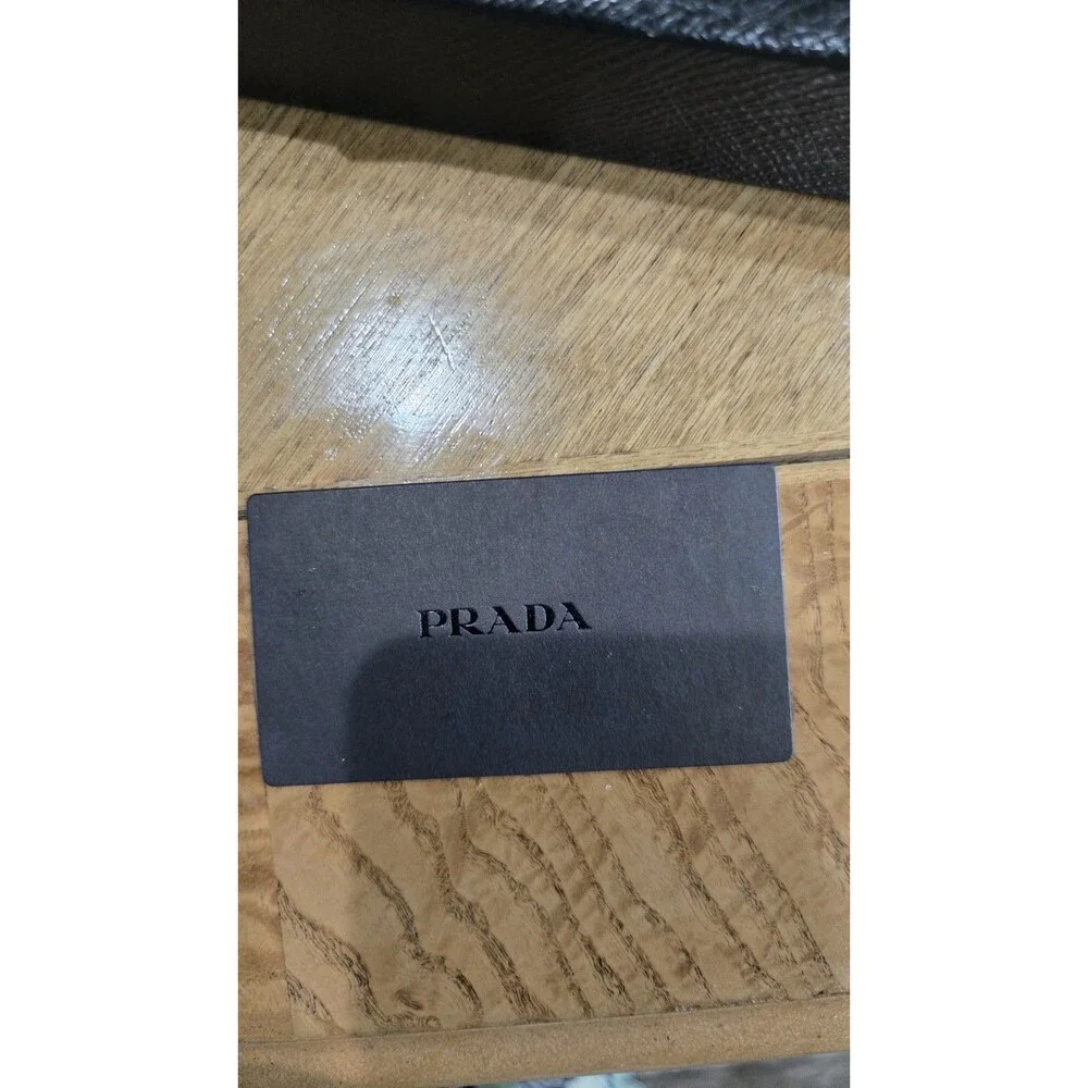 Prada Vintage Black Gaufre Nylon Kiss-Lock Coin Pouch Full Set - Box &...